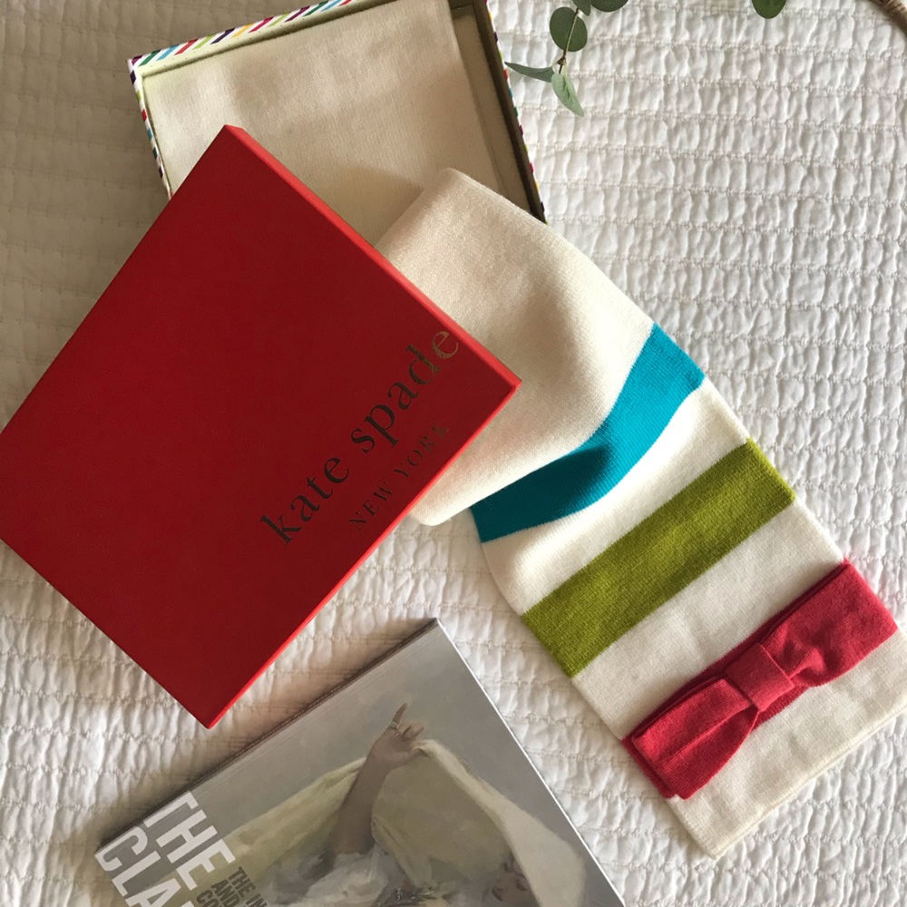 Kate Spade ivory knit scarf